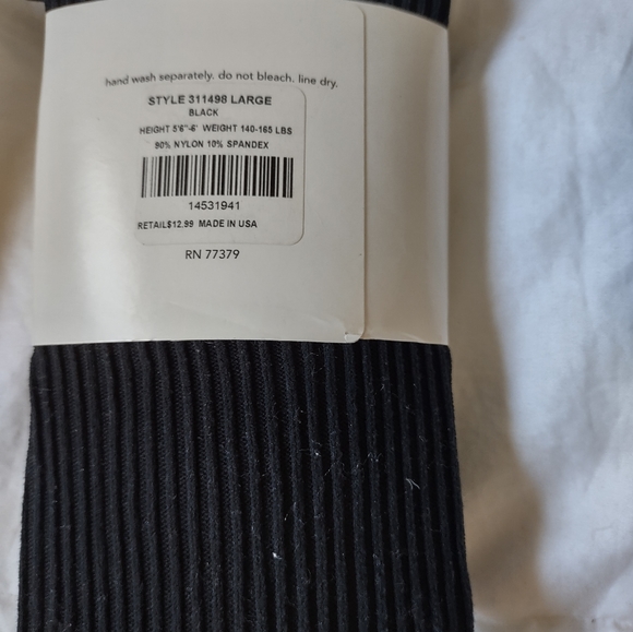 NWT Ann Taylor Loft Black Tights - Large - Picture 3 of 3